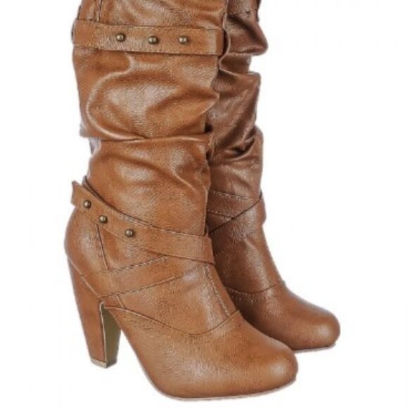 Bamboo MOZZA Heeled Boot - Picture 1 of 4